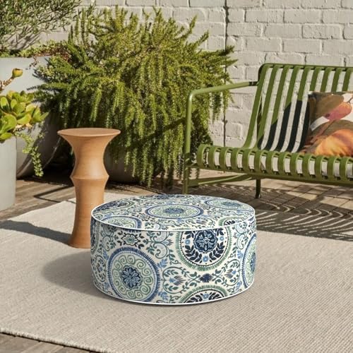 Outdoor Patio Inflatable Ottoman, 21x9 Inch Portable Stool Ottoman - Image 4