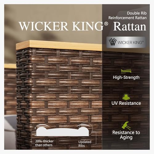 Sophia & William 9 Pieces Wicker Patio Furniture Set - Image 3