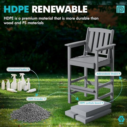 2-Piece Adirondack Bar Chairs Set - Image 2