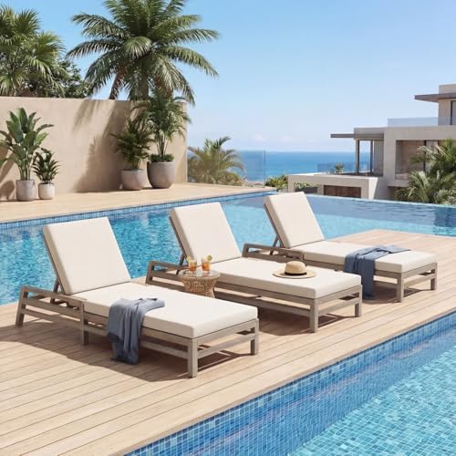 Outdoor Chaise Lounge Chair Set of 2, Patio Chaise Lounge Recliner - Image 4