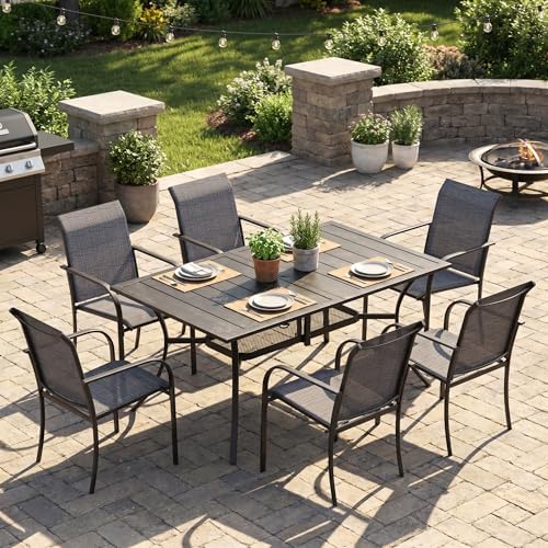 VICLLAX Patio Dining Set for 6, 7-piece Outdoor Dining Set by HOME