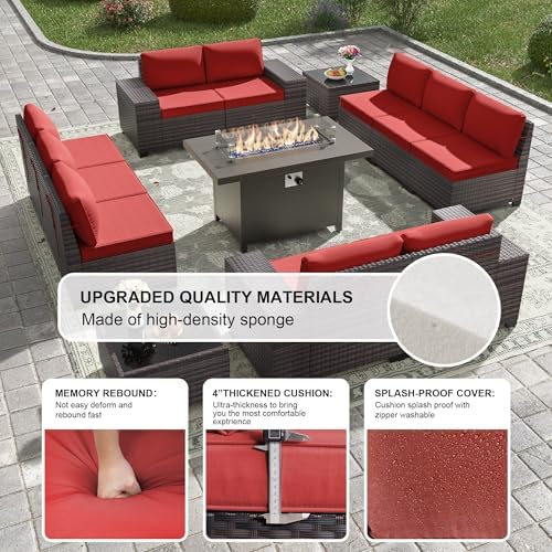 13 Piece Outdoor Wicker Patio Furniture Set - Image 4