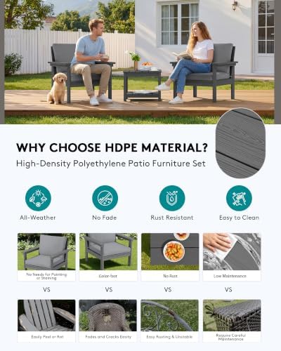 SERWALL HDPE Outdoor Bistro Set - Image 3