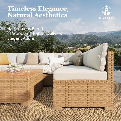 8-Piece Wicker Rattan Patio Sectional Set - Image 3