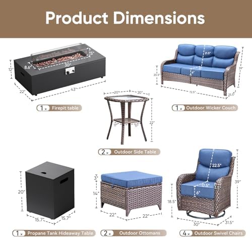 11 Piece Outdoor Wicker Patio Furniture Set - Image 2