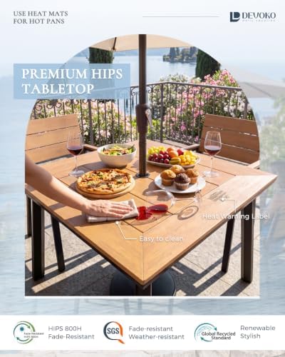 Devoko 5 Pcs Aluminum Patio Dining Sets - Image 4
