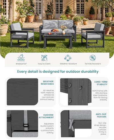 SERWALL HDPE Outdoor Loveseat - Image 5