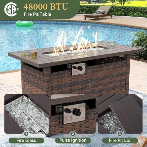 Aoxun 12 Piece Patio Furniture Set - Image 4