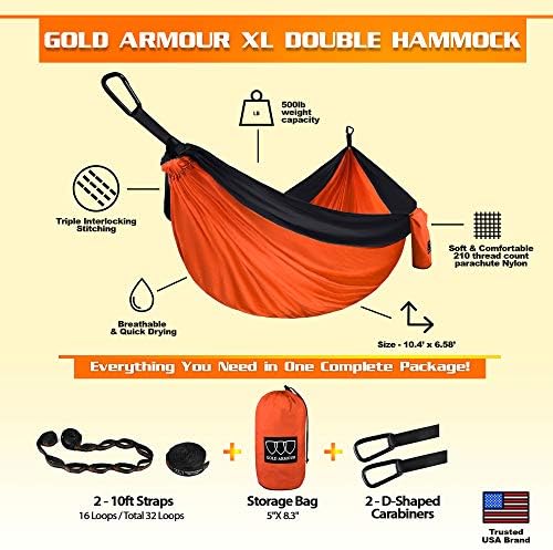 Gold Armour Camping Hammock - Image 2
