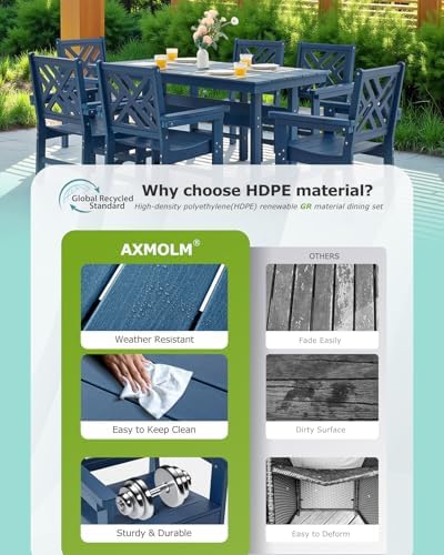 5 Piece HDPE Outdoor Dining Set - Image 5