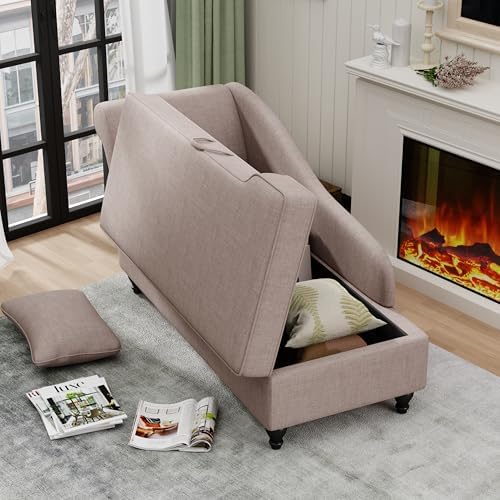 Storage Chaise Lounge Indoor Upholstered Sofa Recliner Lounge Chair - Image 3