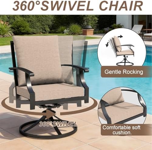 10 Piece Outdoor Dining Set for 8, Patio Table and Chairs Set - Image 5