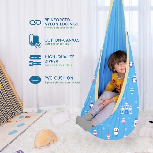 OUTREE Kids Pod Swing Seat, Cotton Sensory Swing - Image 4
