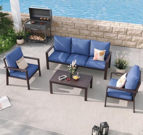 Aluminum Patio Conversation Set, Outdoor Patio Furniture - Image 6