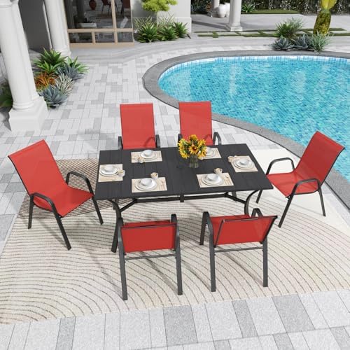 Stackable Patio Chairs Set of 8 - Image 4