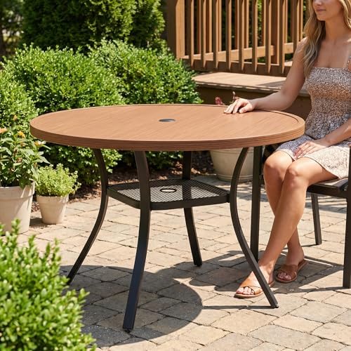 VICLLAX Metal Outdoor Dining Table - Image 2