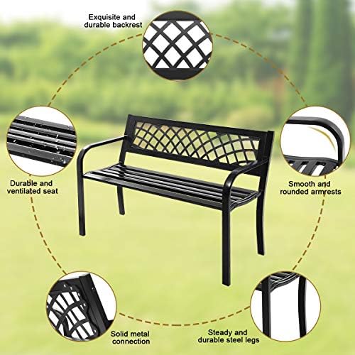 Tangkula Outdoor Garden Bench Park Bench - Image 5