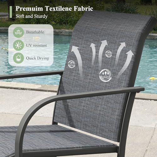 Patio Table and Chairs Set for 8, Outdoor Dining Set - Image 5