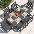 PLUUV 7PC Patio Dining Sets, 6 Armchairs & 1 Table by PLUUV
