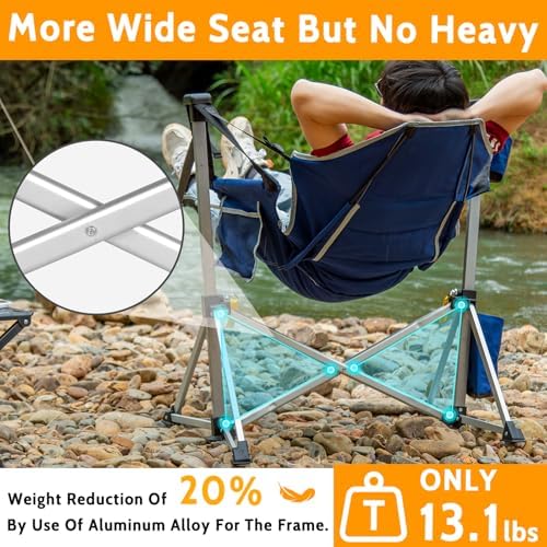 2 Pack Oversized Swing Hammock Camping Chairs - Image 4