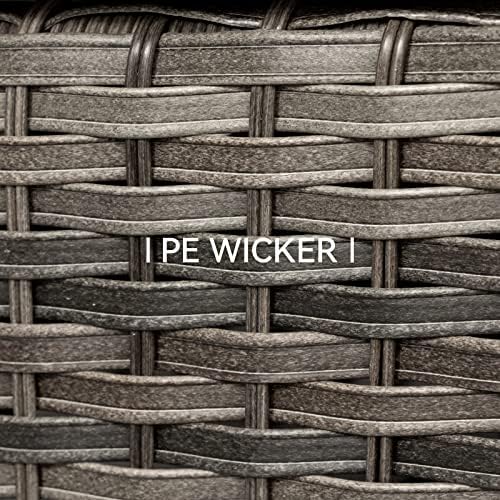 Outdoor Ottomans for Patio Set of 2 PE Wicker Steel Frame Outdoor Footstool - Image 5