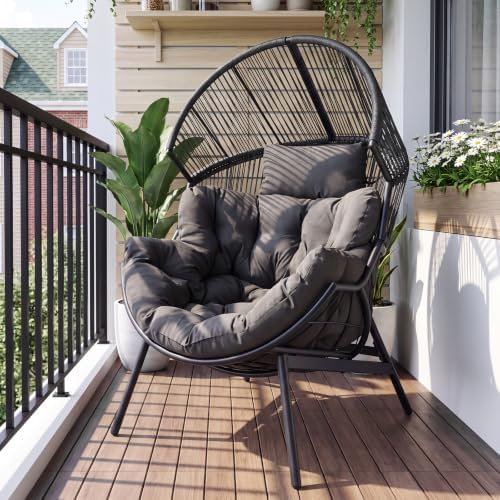 Wicker Egg Chair, PE Rattan Patio Chair - Image 3