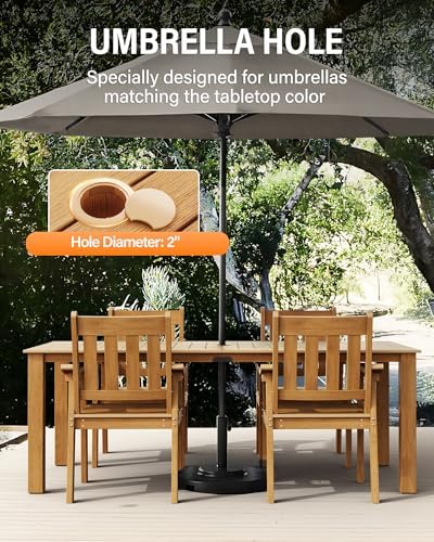 YEFU 5-Piece Patio Table Set, All-Weather HIPS, Metal Aluminum Frame - Image 5