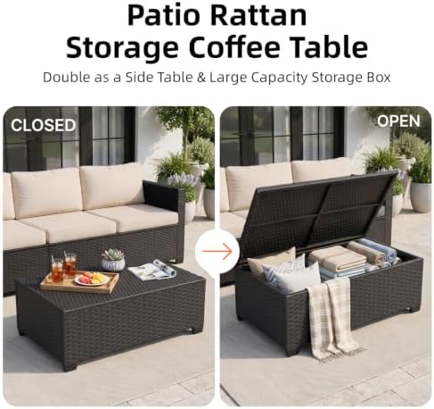 LazySunsets 6-Piece Outdoor Patio Furniture Set - Image 3