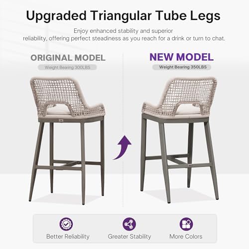 PURPLE LEAF 1 Piece Bar Height Stool - Image 4