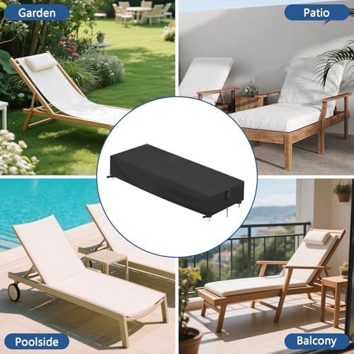 Customized Patio Chaise Lounge Chair Cover, 2 Pack - Image 6