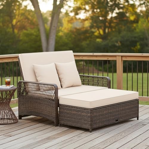 Tangkula Patio Rattan Daybed - Image 2