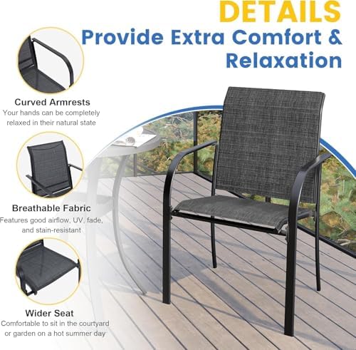 VICLLAX Patio Dining Set for 6, 7-piece Outdoor Dining Set - Image 5