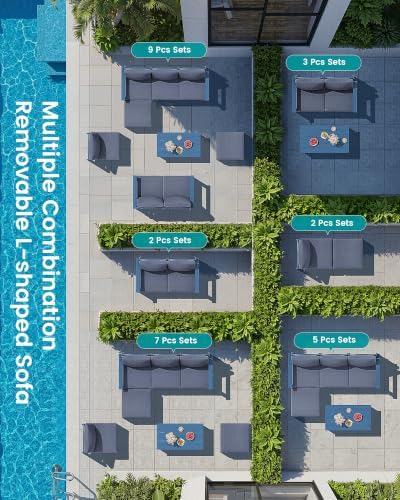 SERWALL 5 Piece HDPE Patio Furniture Set - Image 4