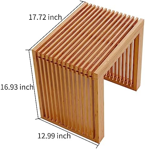 Bamboo Dining Bench 35" Indoor Wooden Shoe Benches - Image 3