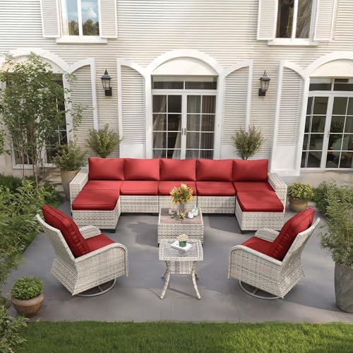 Outdoor Patio Furniture Set PE Wicker Rattan Outdoor Sectional Sofa by MuphyersPatioFurniture
