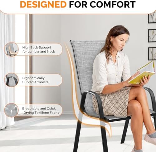 VINGLI Patio Chairs Set of 4 - Image 3