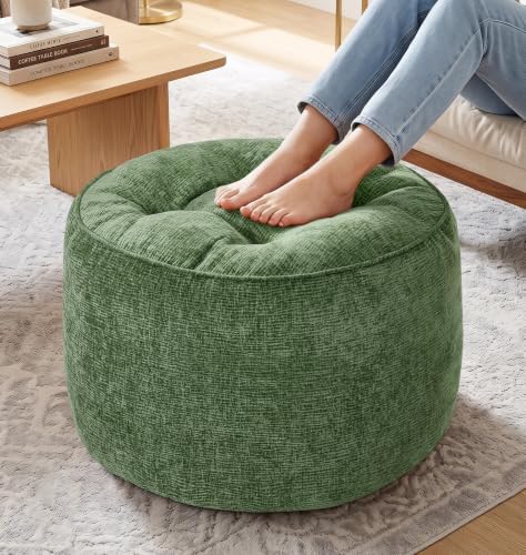 Hobestluk Round Oversized Ottoman Foot Leg Rest Under Desk by YourHomeDeservesMore