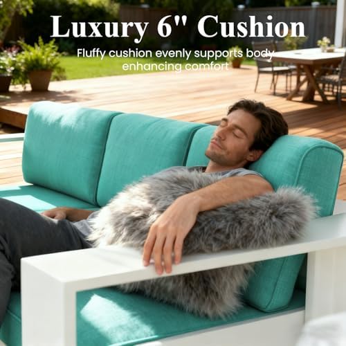 5 Piece Oversized Aluminum Outdoor Furniture Set - Image 4