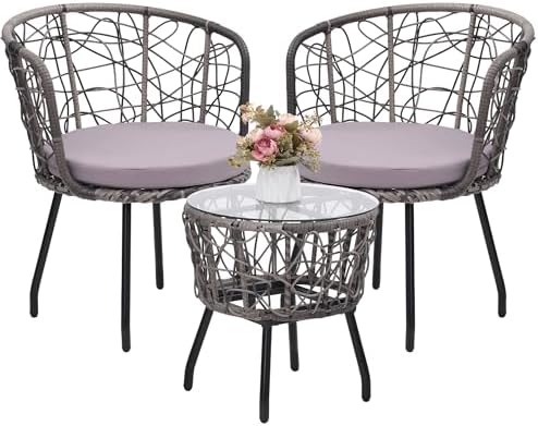 3-Piece Patio Modern Bistro Set by KROMAX