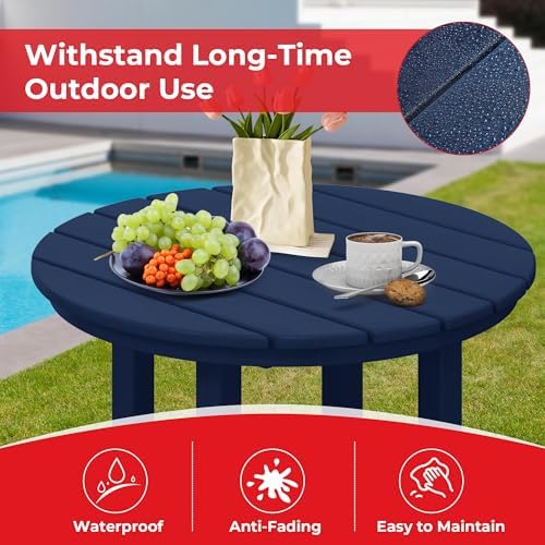 Outdoor Bar Table, Patio Bar Table 3-Pieces Set Bistro Dining Table Pub Table - Image 3