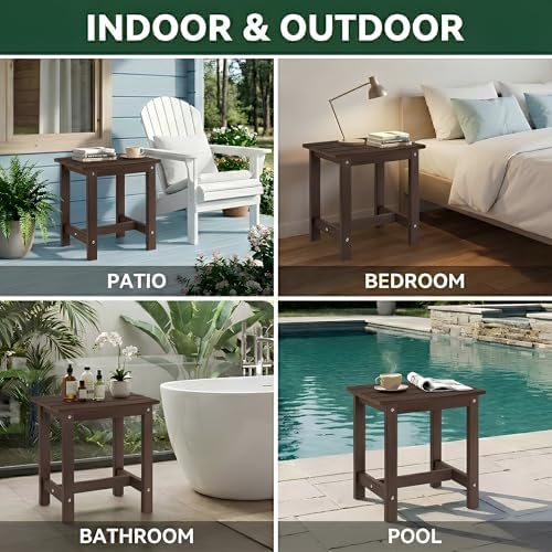 Y&M Outdoor Side Table, HIPS Adirondack Small Single Table, Waterproof Square - Image 6