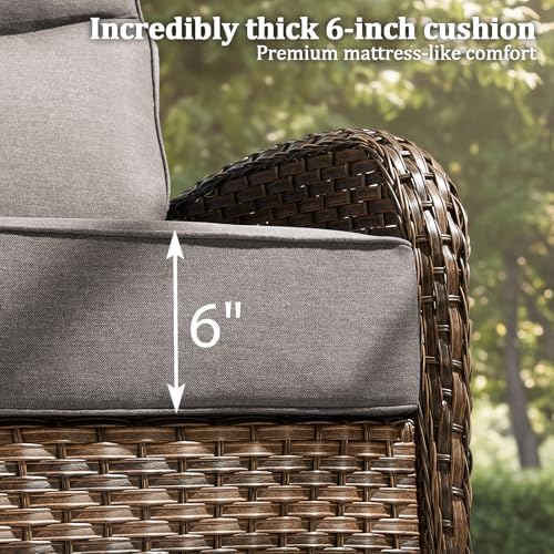 Outdoor Swivel Rocking Chair Patio Set High-Back - Image 5