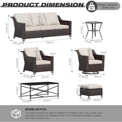 Wicker Patio Chairs Set of 2, Outdoor Rattan Furniture - Image 2