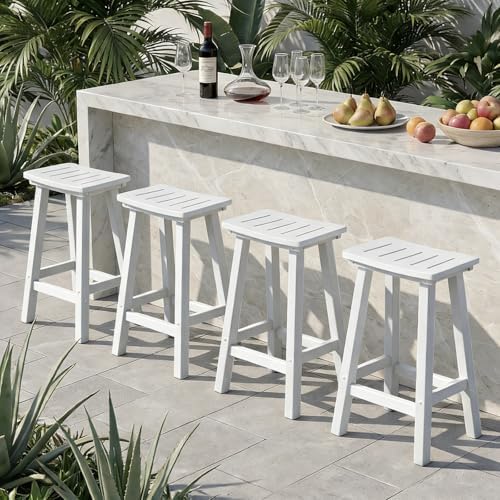 Outdoor Bar Stools, HDPE Counter Height Chairs - Image 6