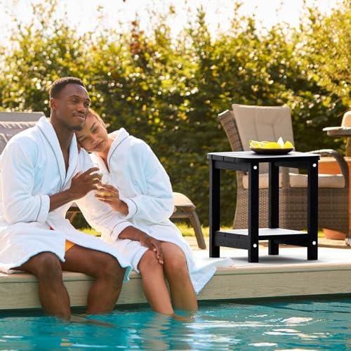 2-Tier Outdoor Side Table, Patio End - Image 2
