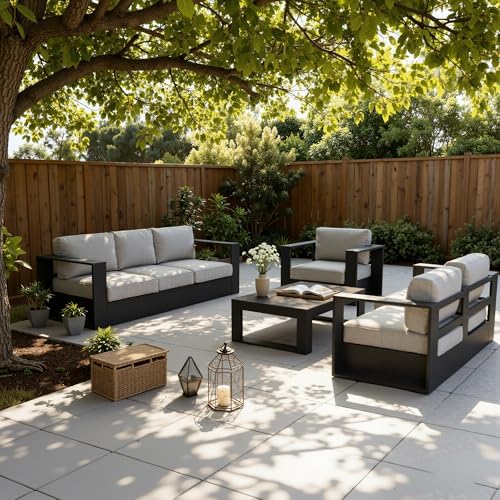 5 Piece Oversized Aluminum Outdoor Furniture Set - Image 6