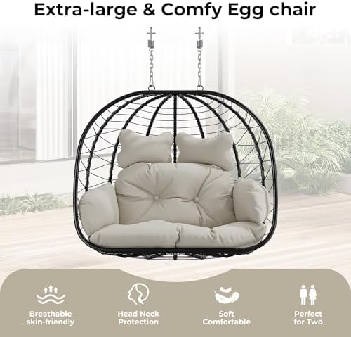 Bifanuo Double Hanging Egg Chair - Image 4
