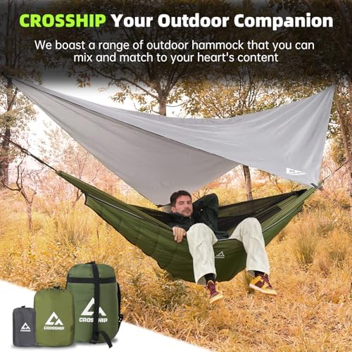 Camping Hammock with Mosquito Net, Underquilt & Rain Fly Tarp - Image 6