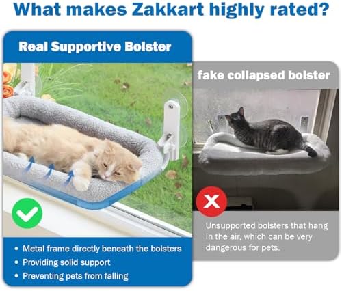 Zakkart Foldable Cat Hammock for Window - Image 2