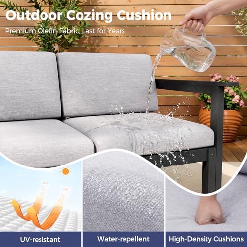 Modular Outdoor Patio Conversation Set, 3-Piece HIPS Chairs - Image 6
